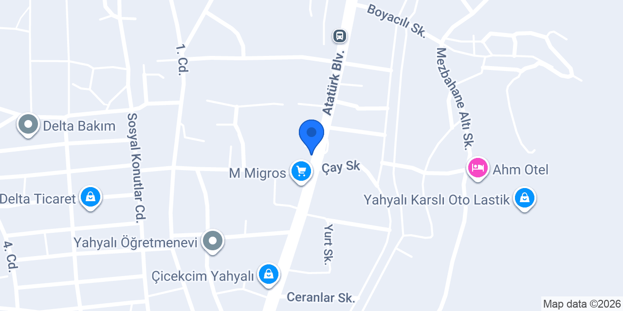 ALTERNATİF TARIM YAHYALI konumu