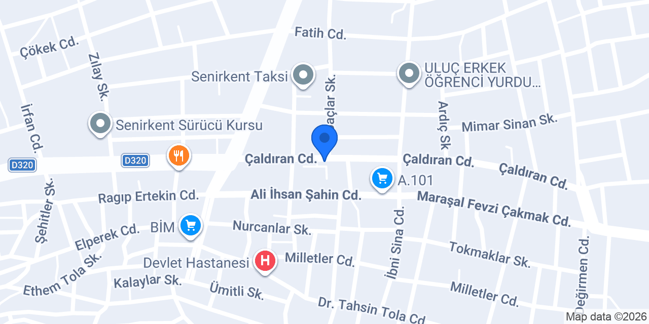 Senirkent Adliyesi konumu