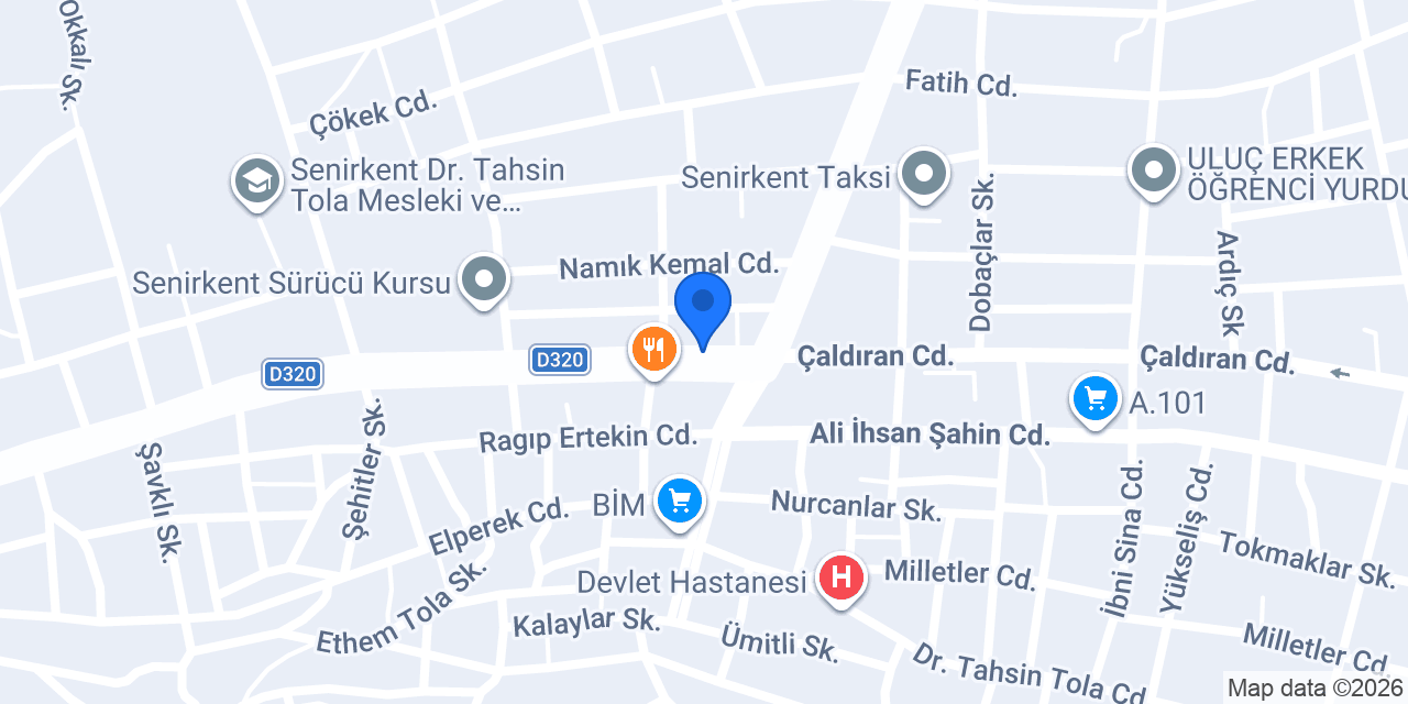 Senirkent Maraş Dondurma konumu