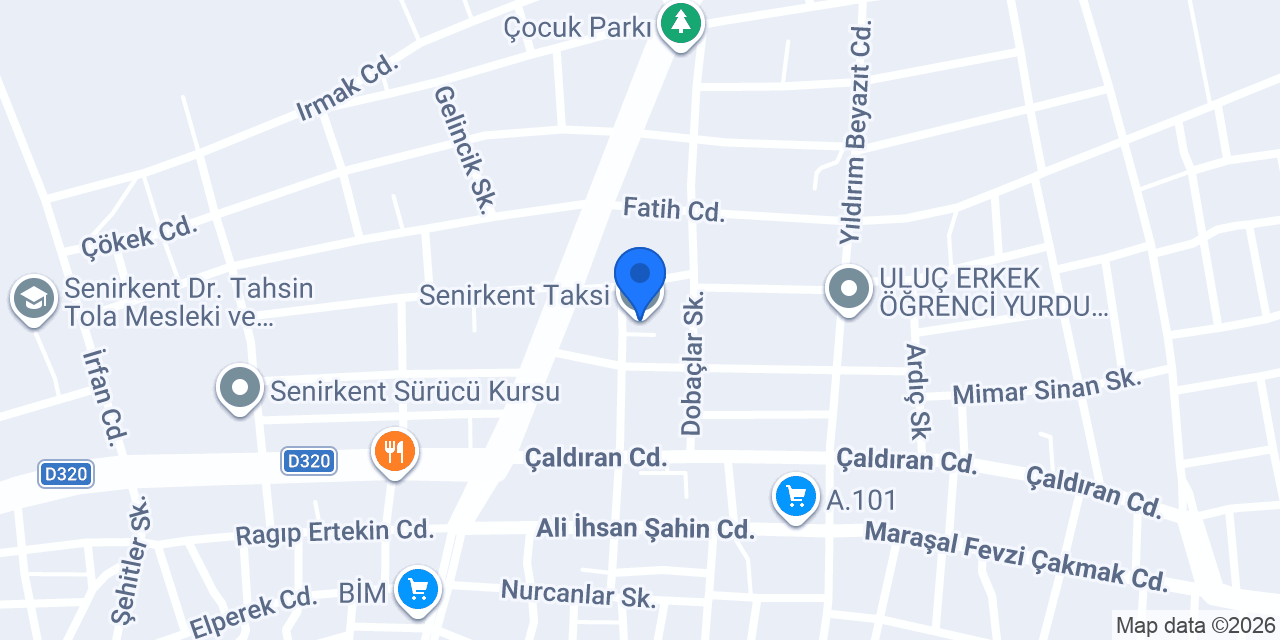 Senirkent Taksi konumu