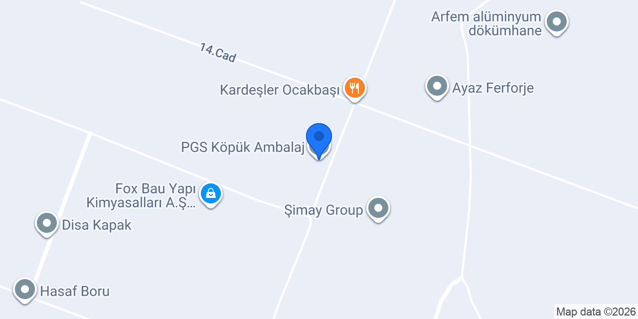 PGS Köpük Ambalaj konumu