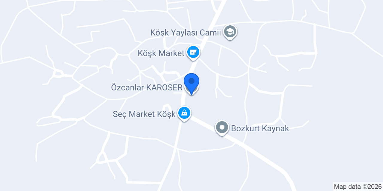 Özcanlar KAROSER konumu