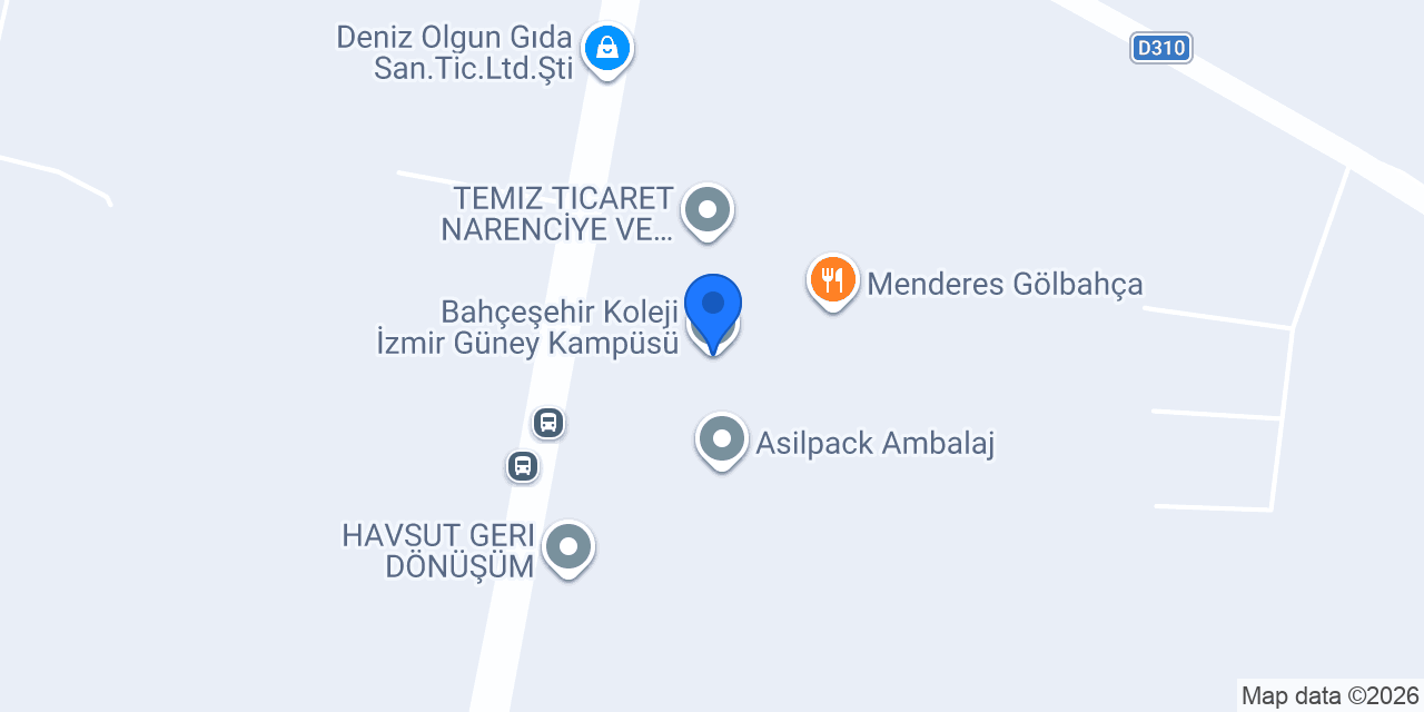 Bahçeşehir Koleji İzmir Güney Kampüsü konumu