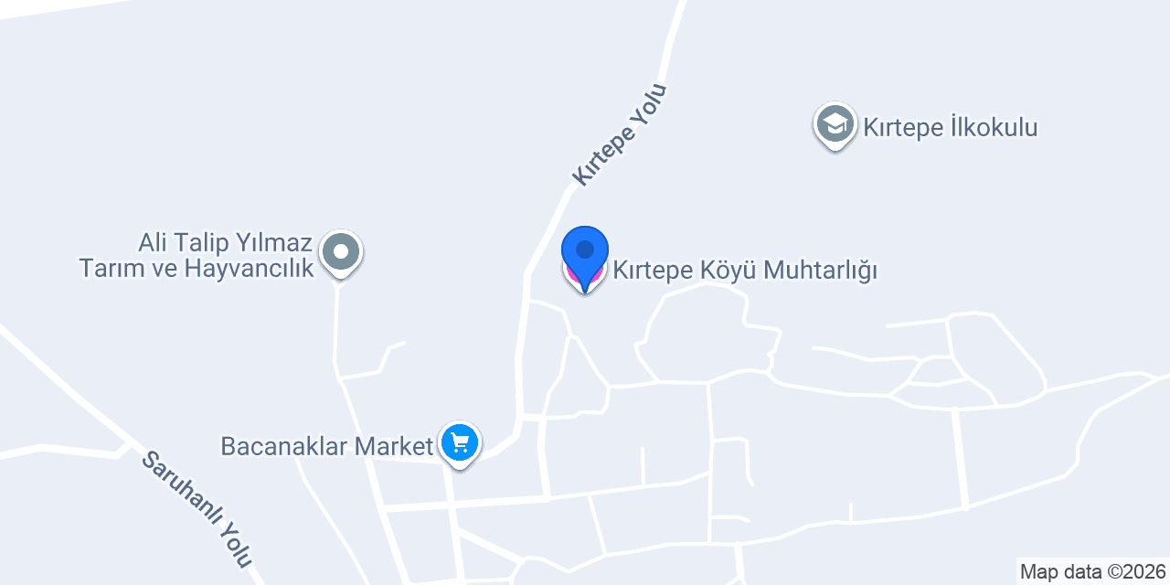 Kırtepe Köyü Muhtarlığı konumu