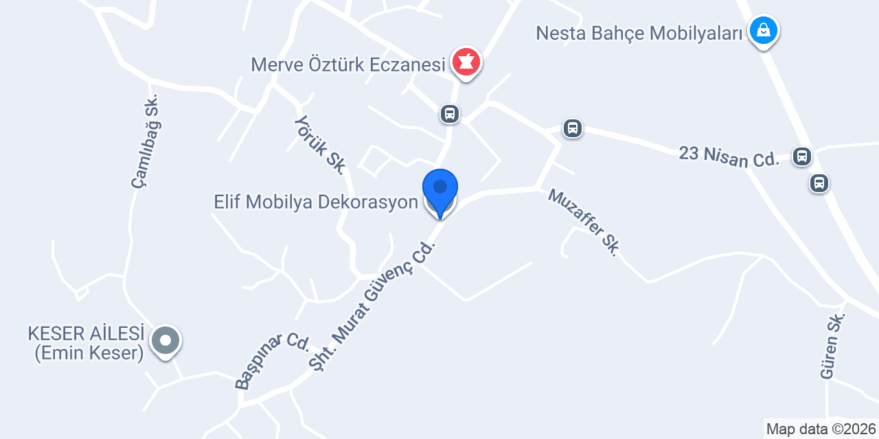 Elif Mobilya Dekorasyon konumu