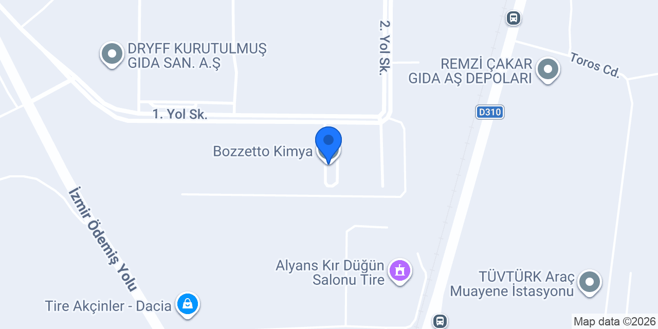 Bozzetto Kimya konumu