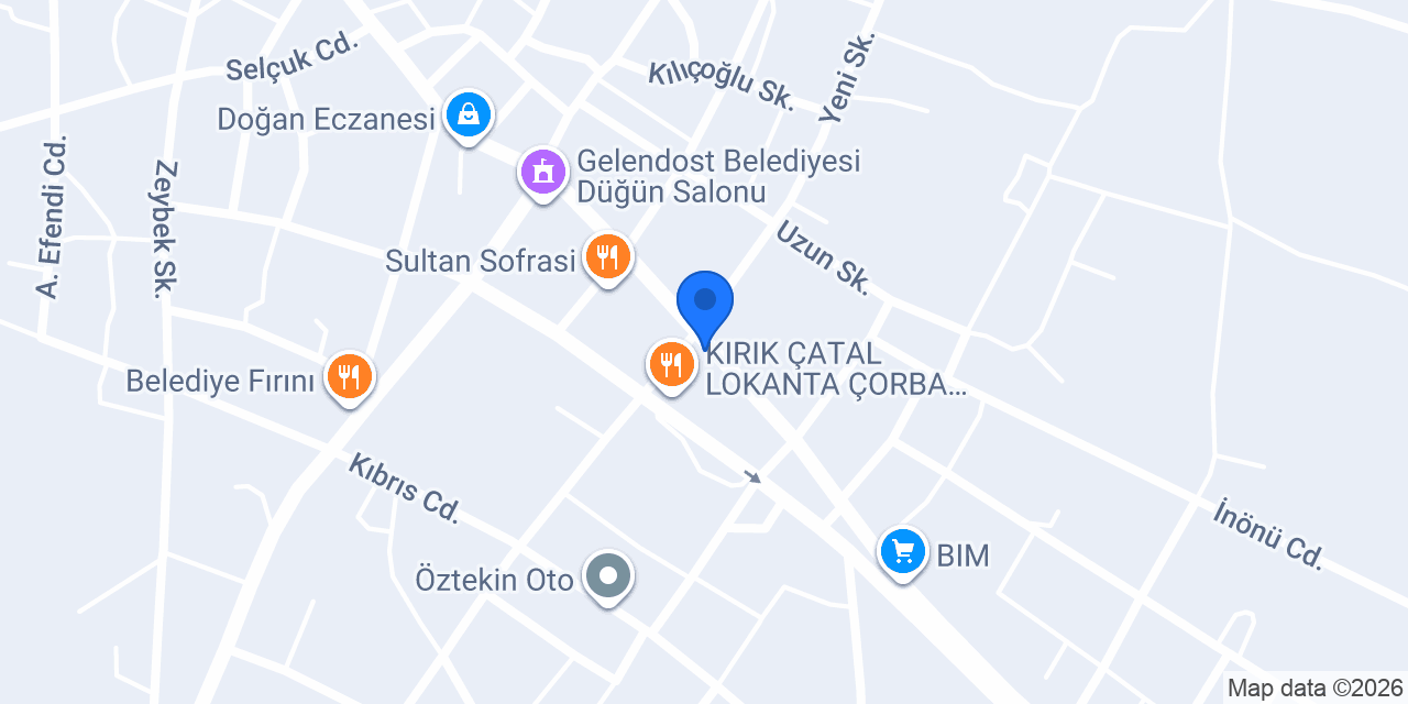 Ptt-gelendost Şubesi konumu