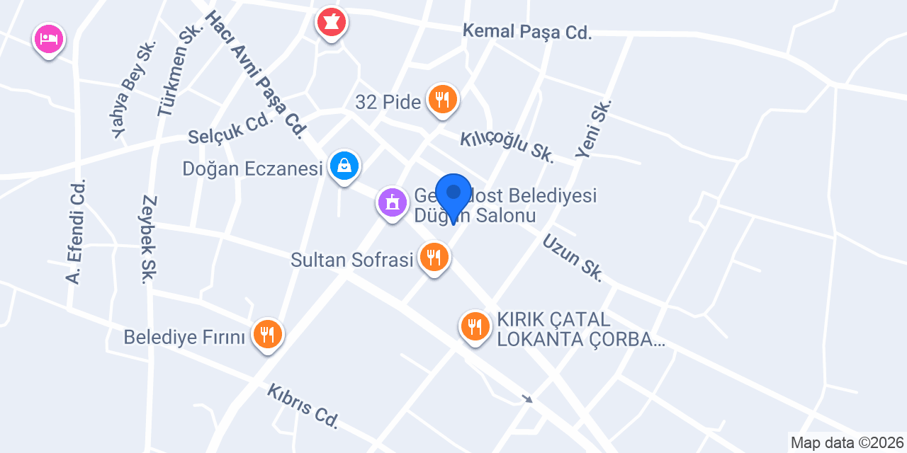 Gelende Pide Kebap konumu