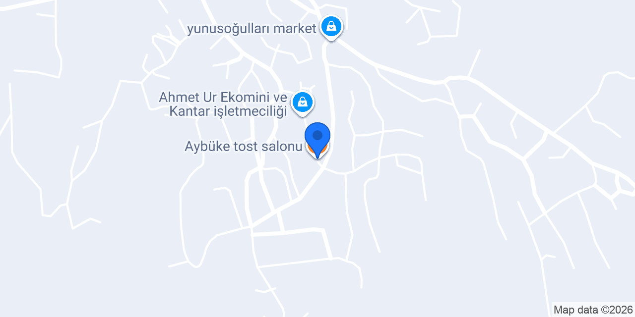 Aybüke tost salonu konumu