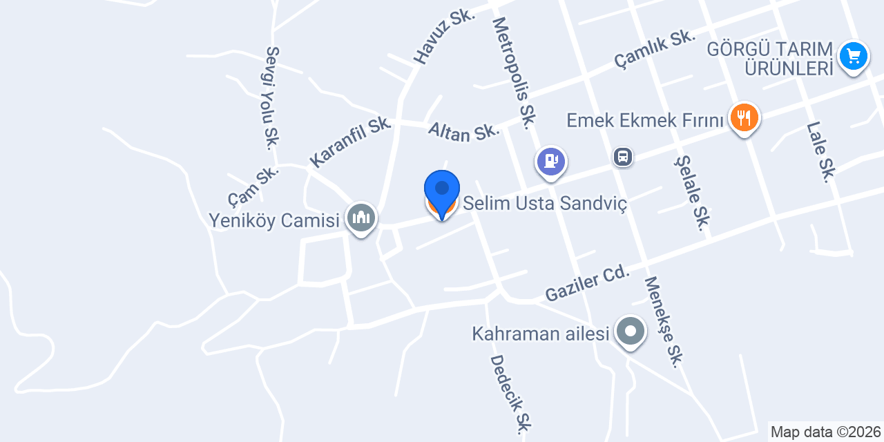 Selim Usta Sandviç konumu