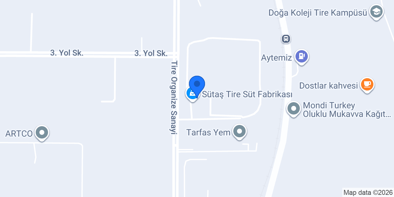 Sütaş Tire Eğitim Merkezi konumu