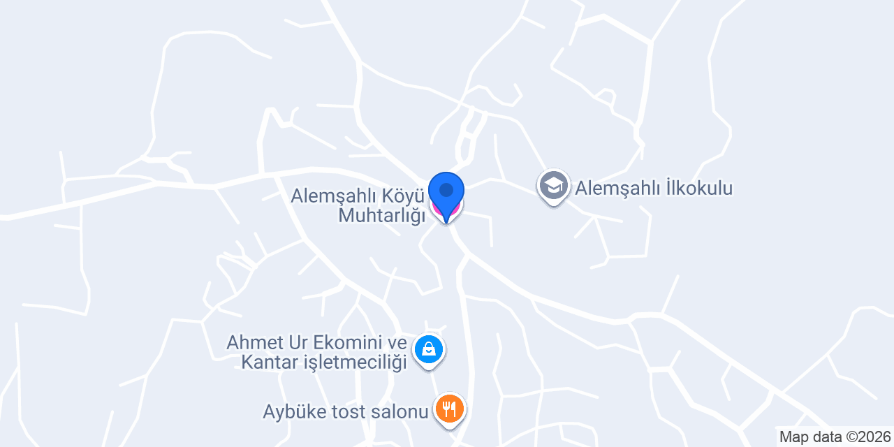 Alemşahlı Köyü Muhtarlığı konumu