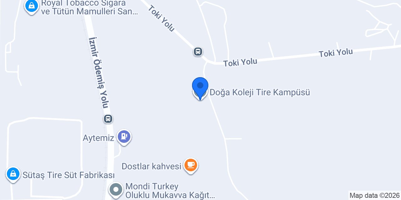 Doğa Koleji Tire Kampüsü konumu