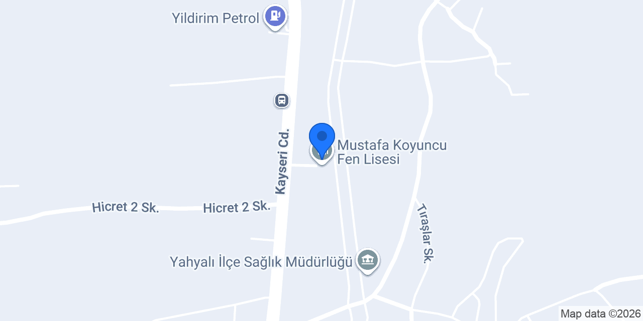 Mustafa Koyuncu Fen Lisesi konumu