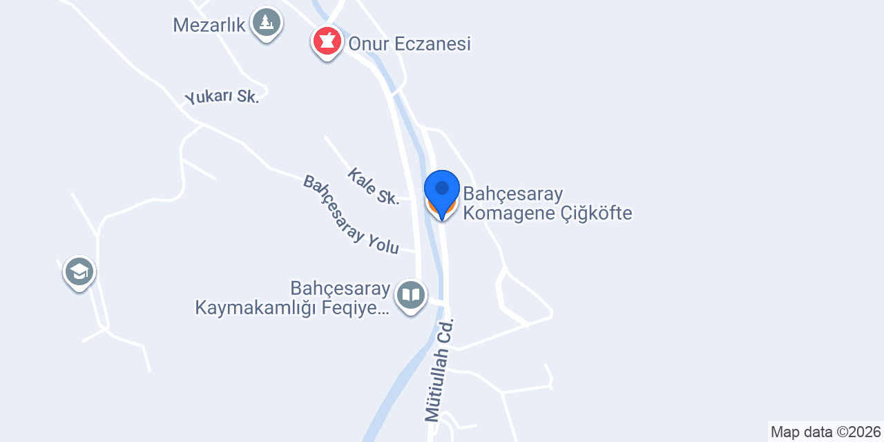 Bahçesaray Komagene Çiğköfte konumu