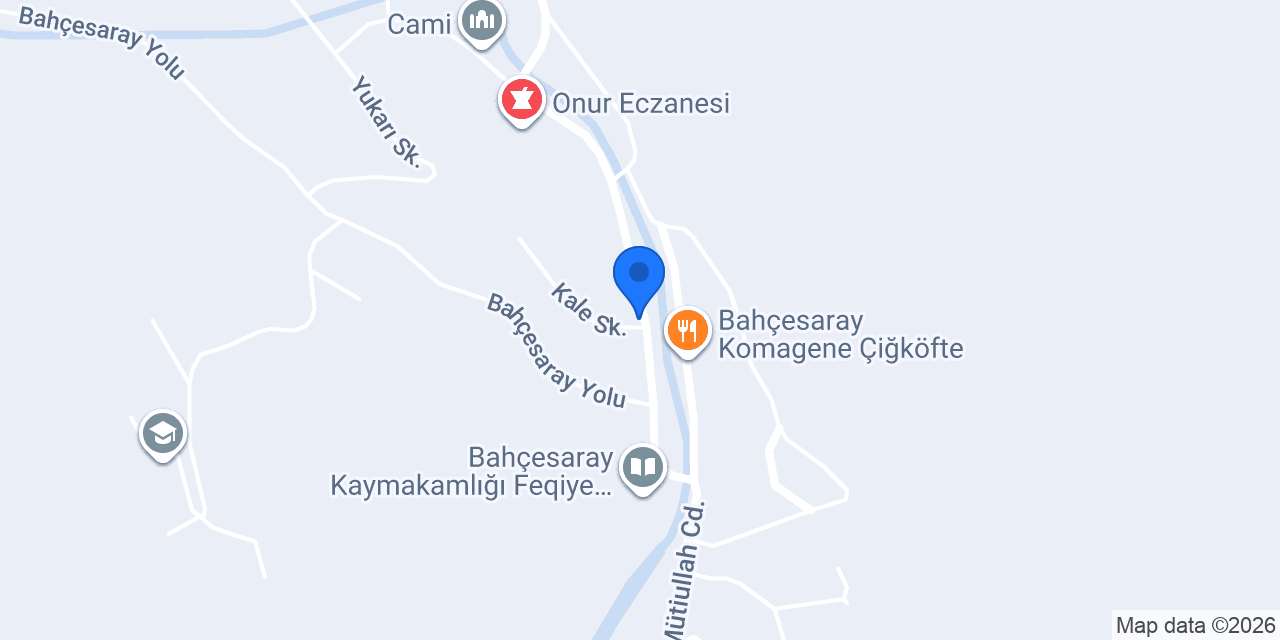Ziraat Bankası Bahçesaray Şubesi konumu