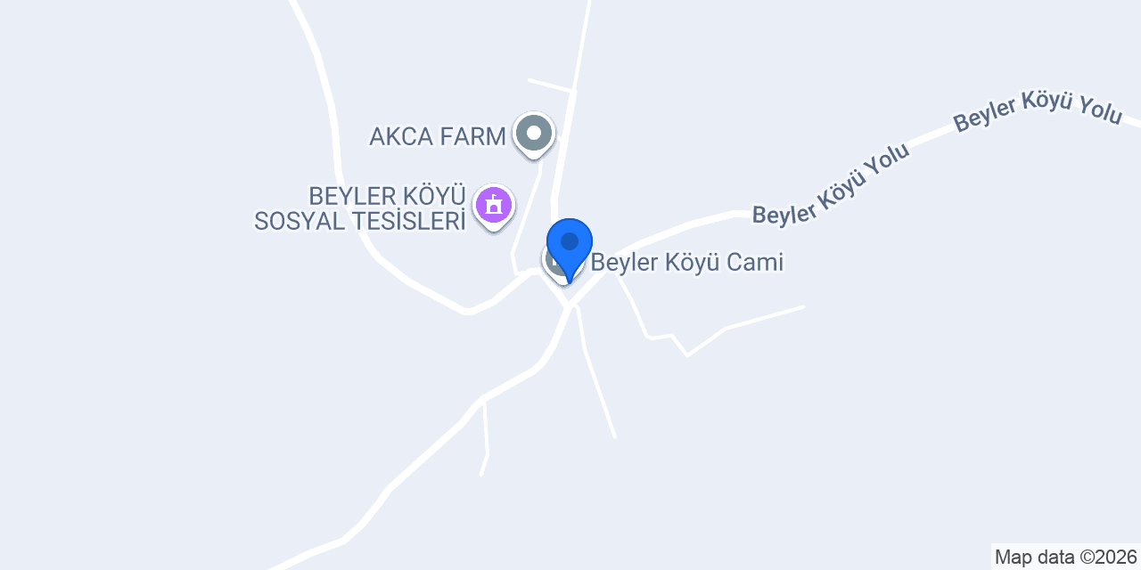 Beyler Köyü Cami konumu
