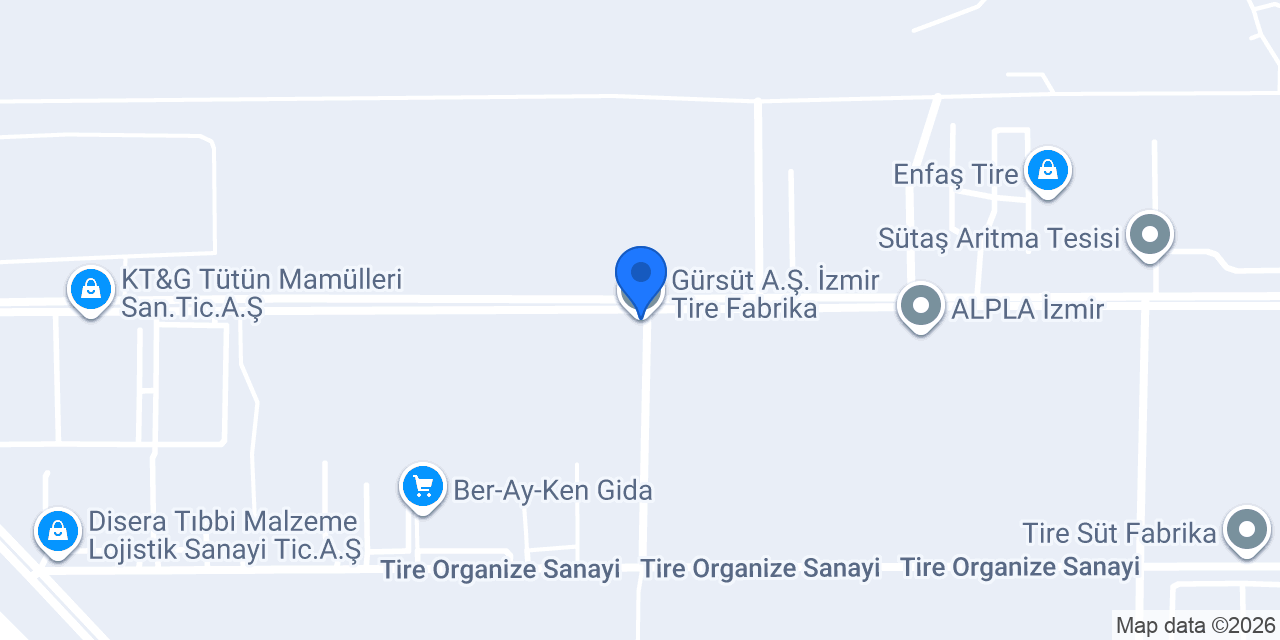 Gürsüt A.Ş. İzmir Tire Fabrika konumu