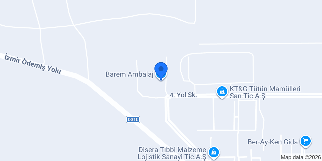 Barem Ambalaj konumu