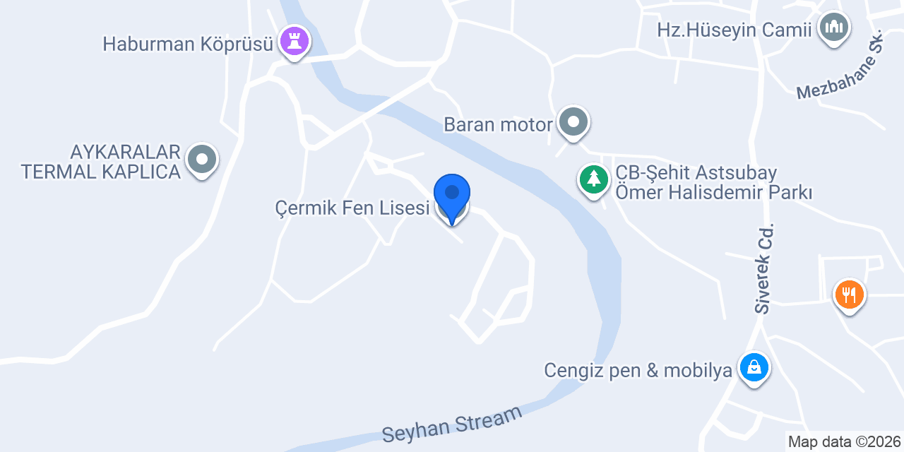 Çermik Fen Lisesi konumu