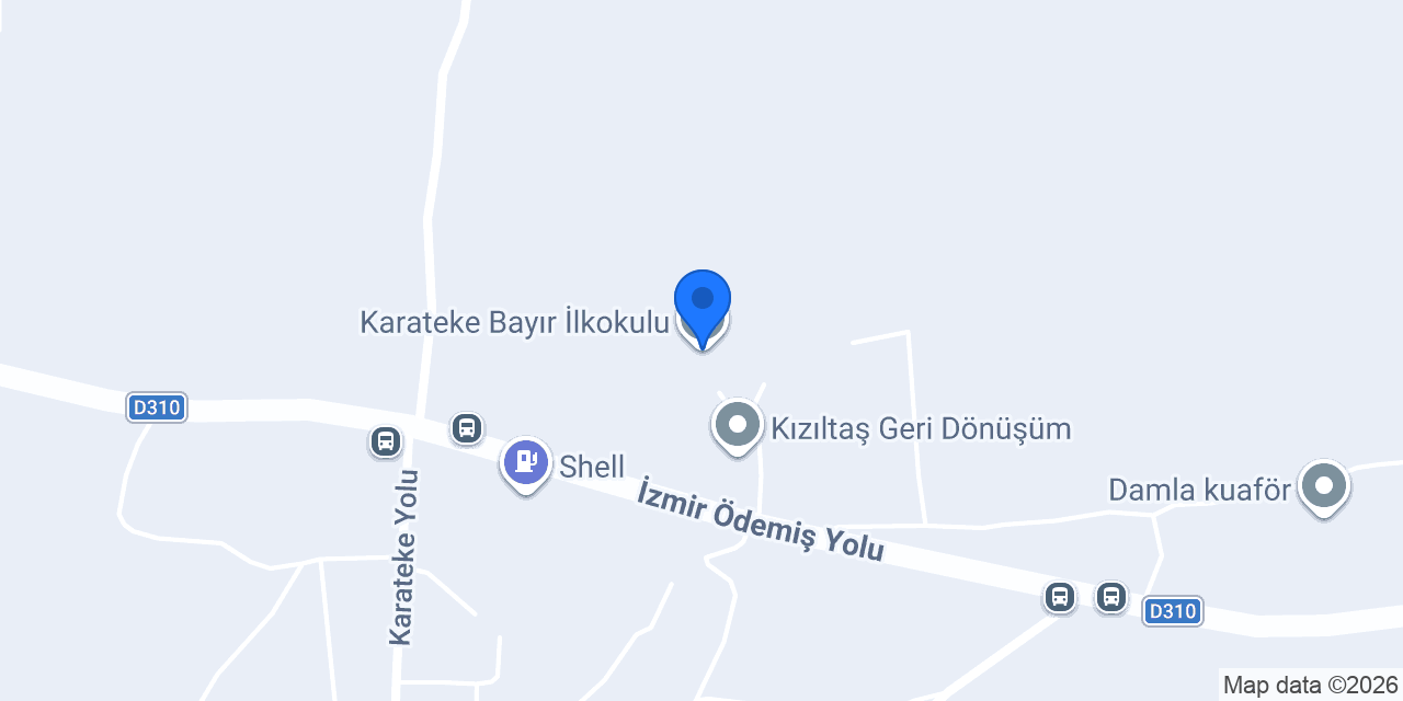 Karateke Bayır İlkokulu konumu