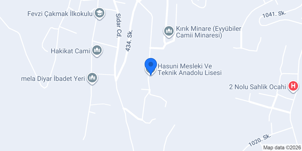 Hasuni Mesleki Ve Teknik Anadolu Lisesi konumu