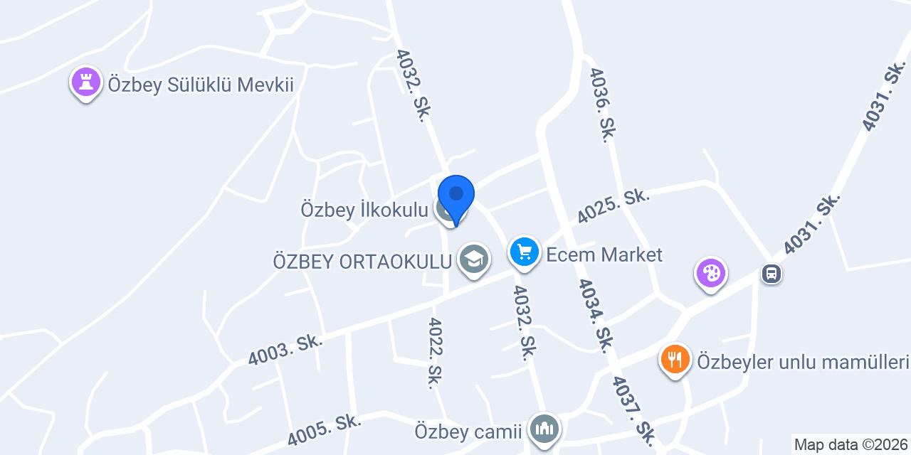 Özbey İlkokulu konumu