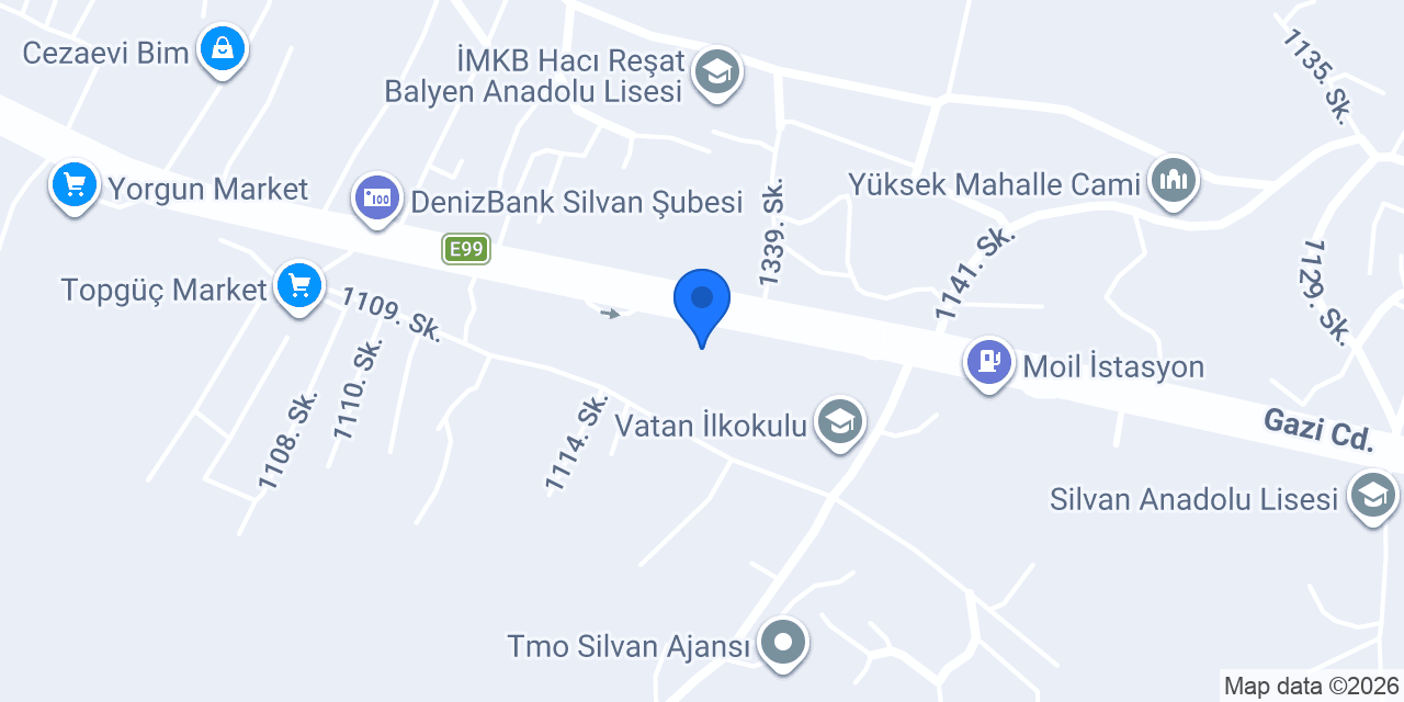 Silvan İlçe Emniyet Müdürlüğü konumu