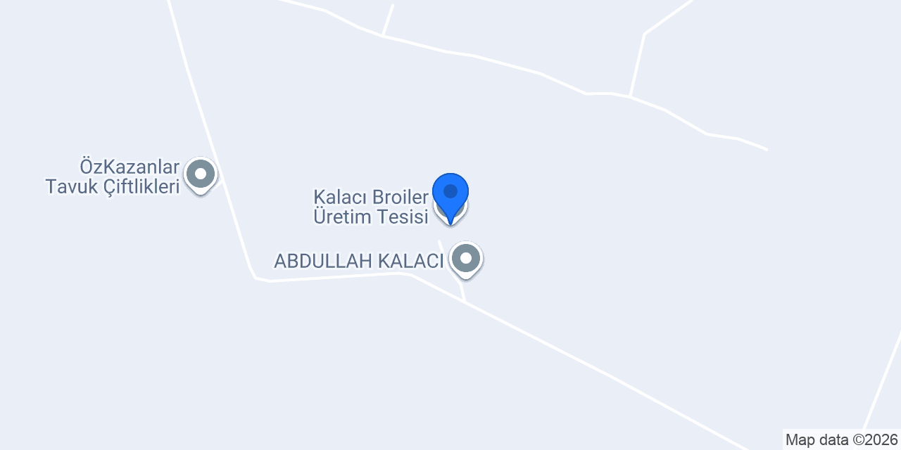 Kalacı Broiler Üretim Tesisi konumu
