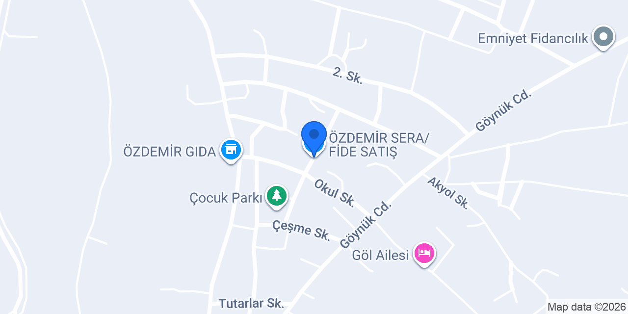 ÖZDEMİR SERA/FİDE SATIŞ konumu