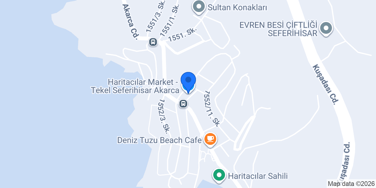 Haritacılar Market - Tekel Seferihisar Akarca konumu