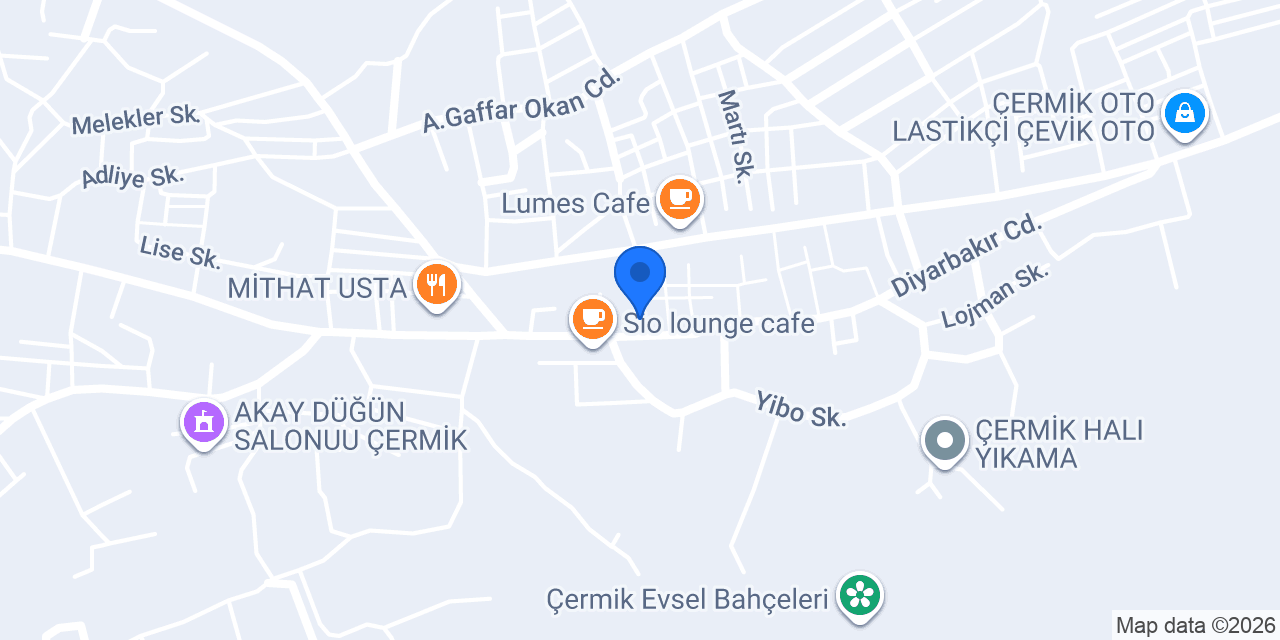 Çermik Tatlı Dünyası konumu