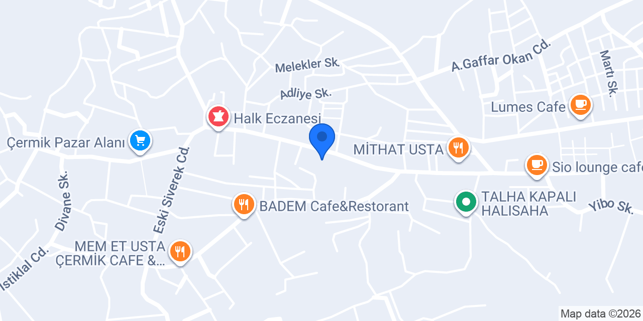 Adıyörem Çiğköfte Çermik konumu