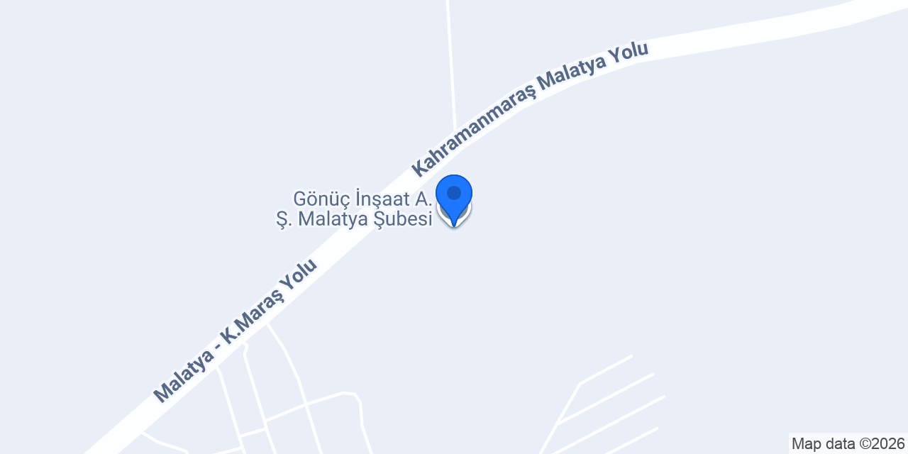 Gönüç İnşaat A.Ş. Malatya Şubesi konumu