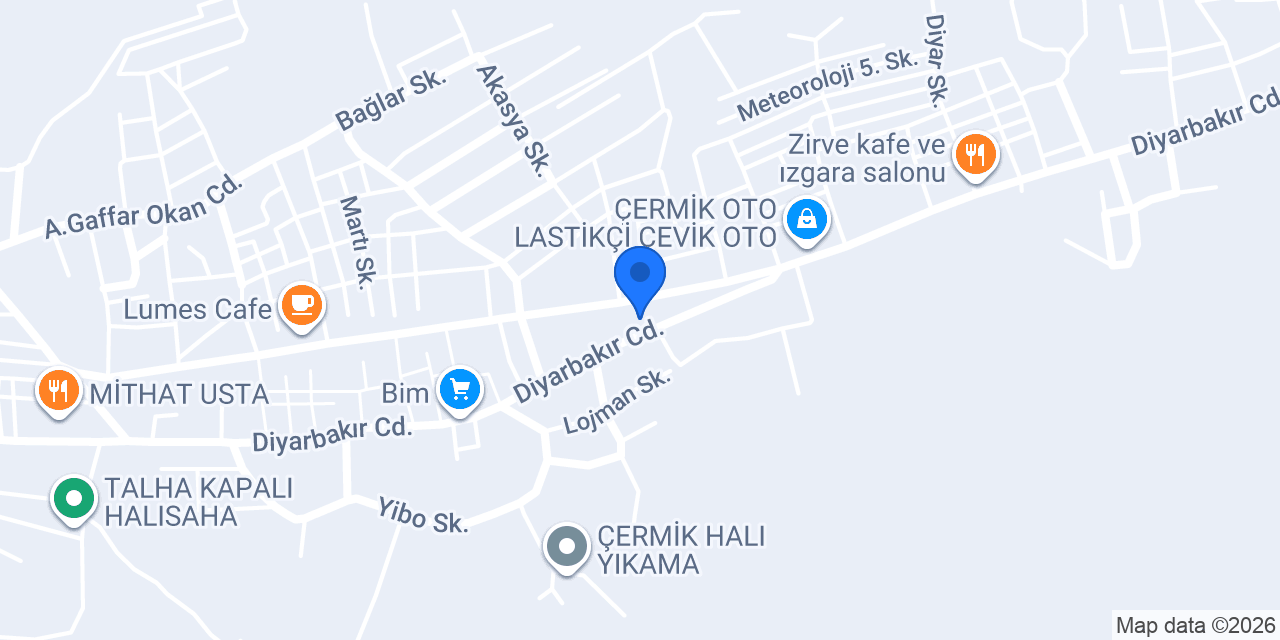 Çermik Tarım ve Fidancılık konumu