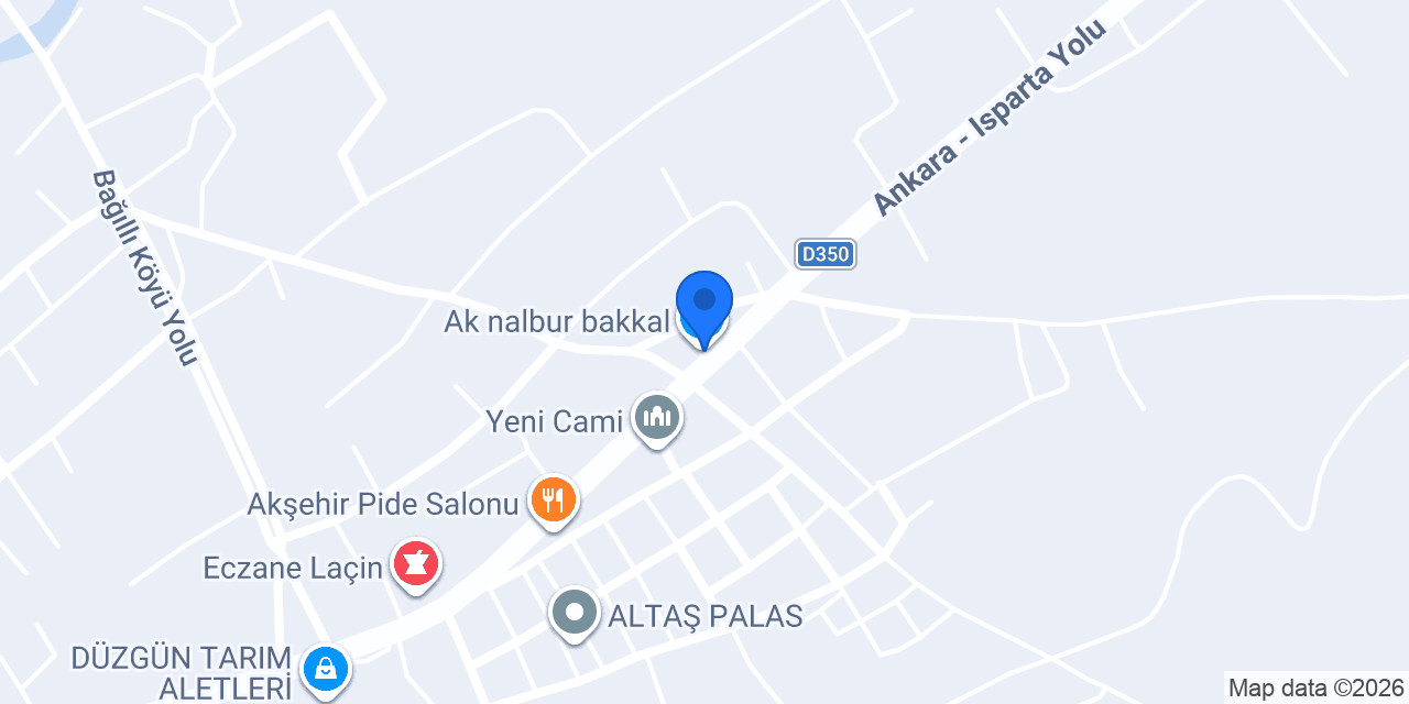 Ak nalbur bakkal konumu