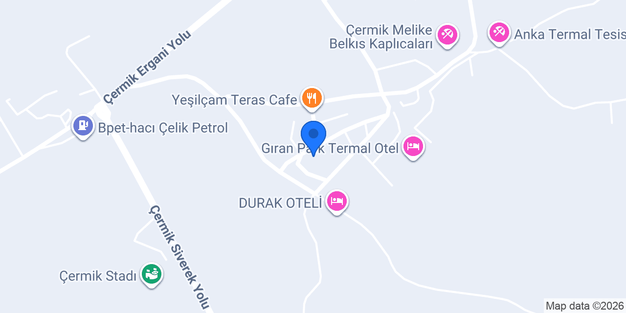 ÇERMİK OTELİ konumu