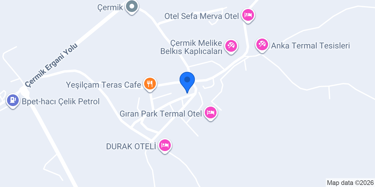 ÇERMİK İPEK OTEL konumu