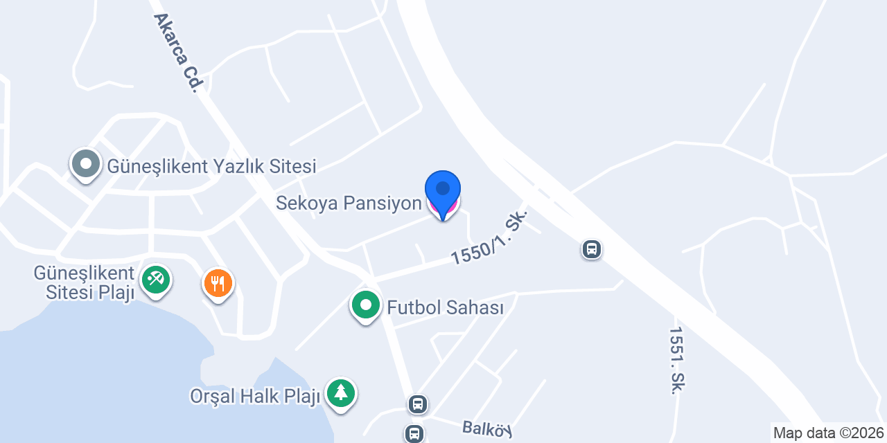 Sekoya Pansiyon konumu