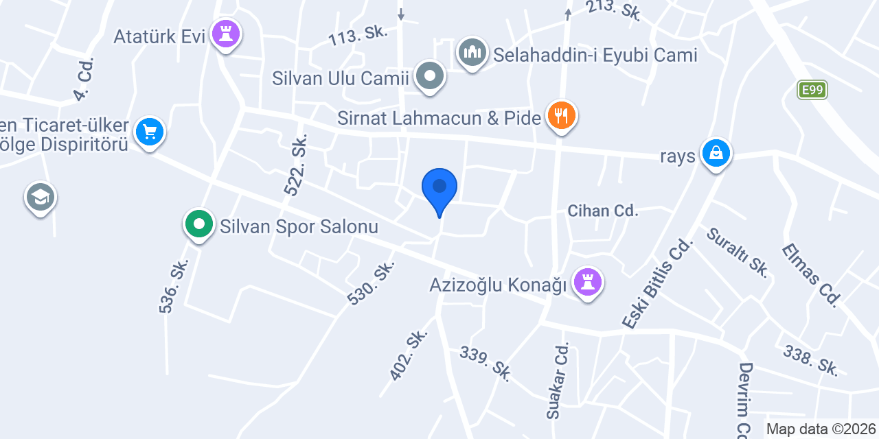 Kızılay-silvan Şubesi konumu