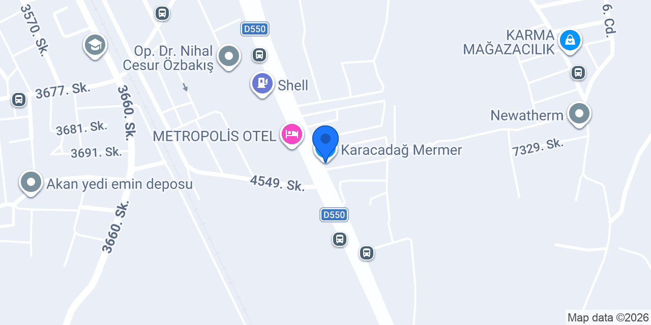 Karacadağ Mermer konumu
