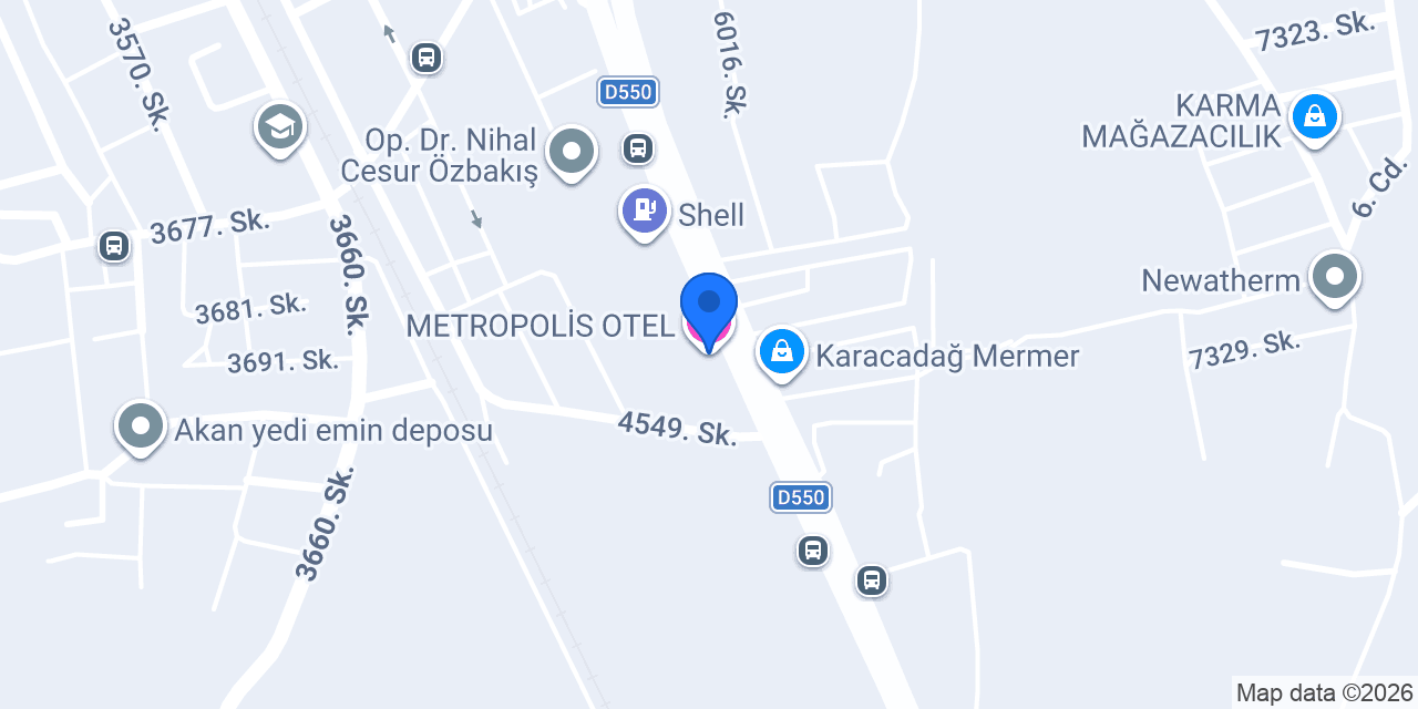 METROPOLİS OTEL konumu