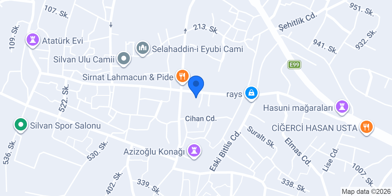 Halkbank Silvan Şubesi konumu