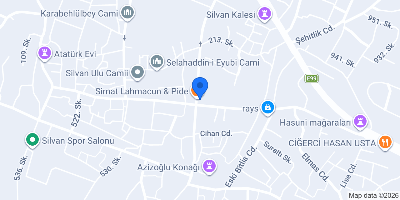 KERVAN LAHMACUN SALONU konumu