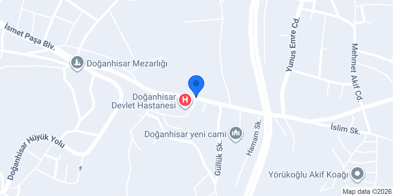 Doğanhisar Evlendirme Dairesi konumu