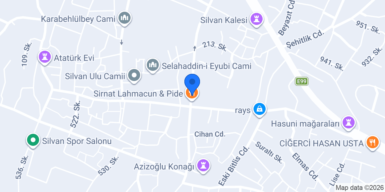 Silvan İlçe Milli Eğitim Müdürlüğü konumu