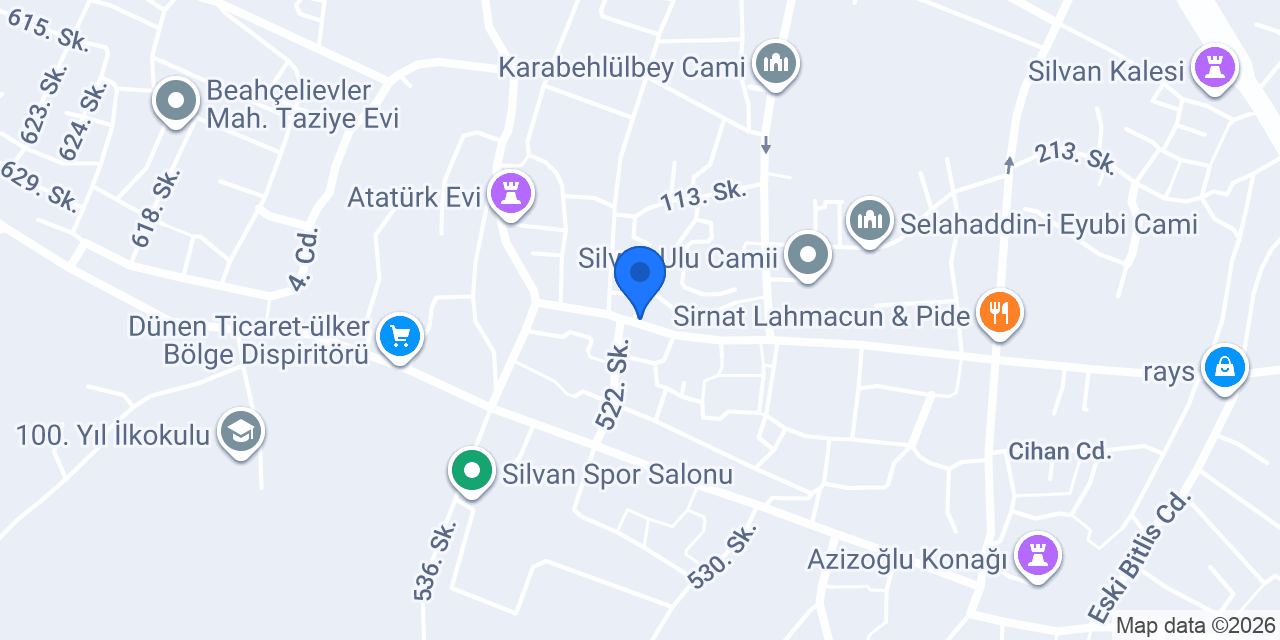 Silvan ticari taksi konumu