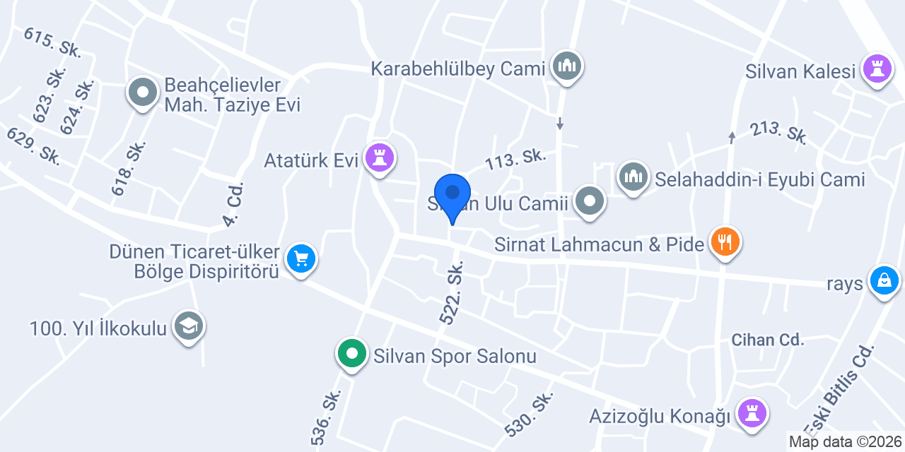 Silvan Grand Otel konumu