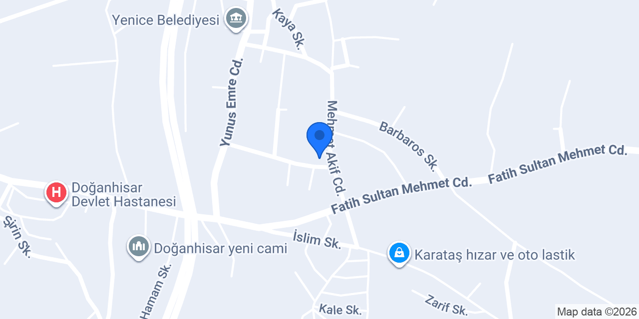 Oruç Mobilya konumu