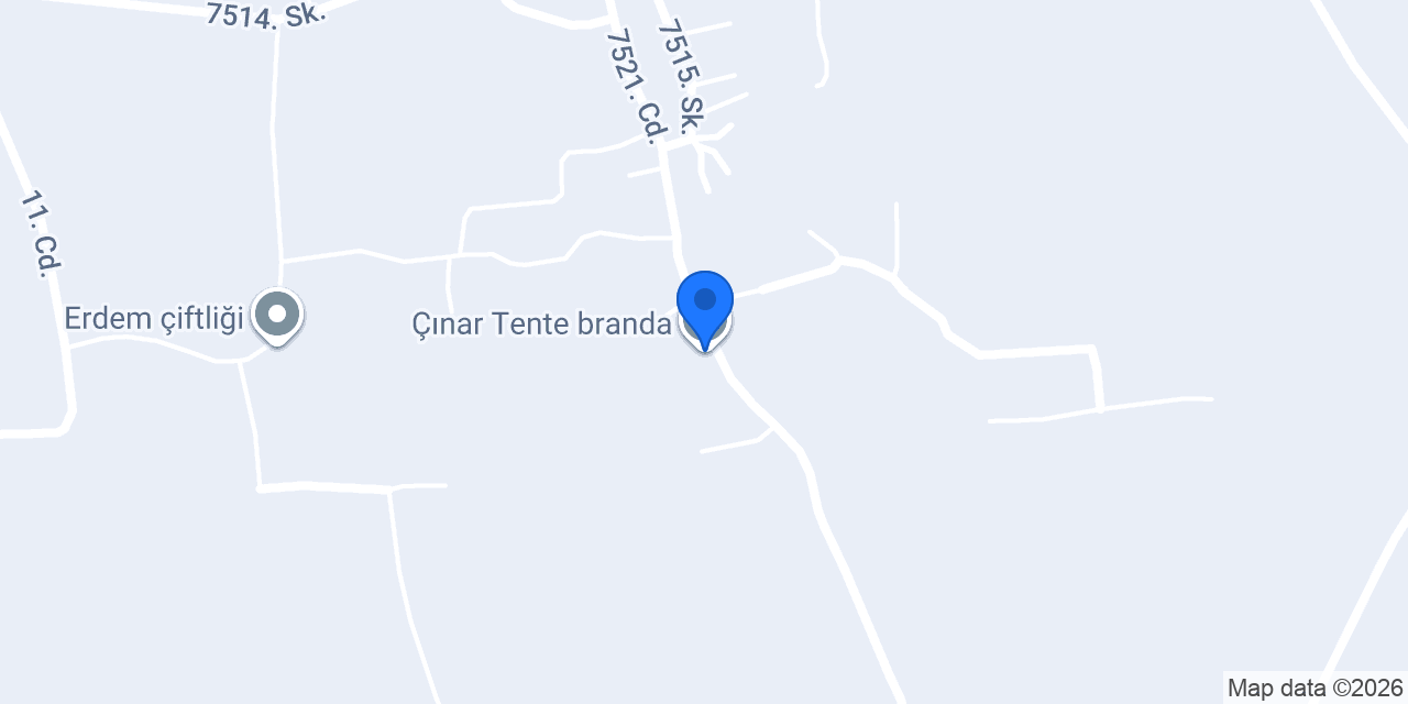 Çınar Tente branda konumu